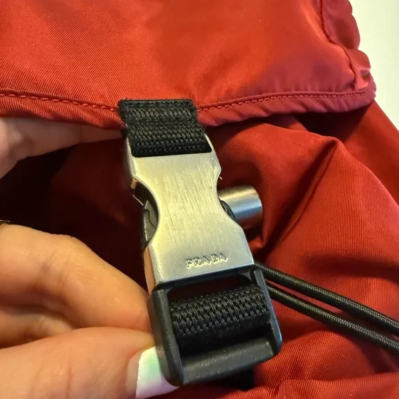 Prada Red Mini Backpack with belt - Picture 5 of 11
